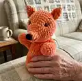 FOX HAND PUPPET Amigurumi Pattern step 1 - construction progress