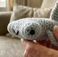 Hammerhead Shark Friend Amigurumi Pattern step 3 - details and accessories
