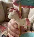 Merry-go-round Amigurumi Pattern step 2 - assembly progress