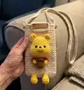 Pooh Phone Pouch Amigurumi Pattern step 4 - final assembly and finishing