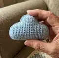 Claude the Cloud Amigurumi Pattern step 3 - details and accessories