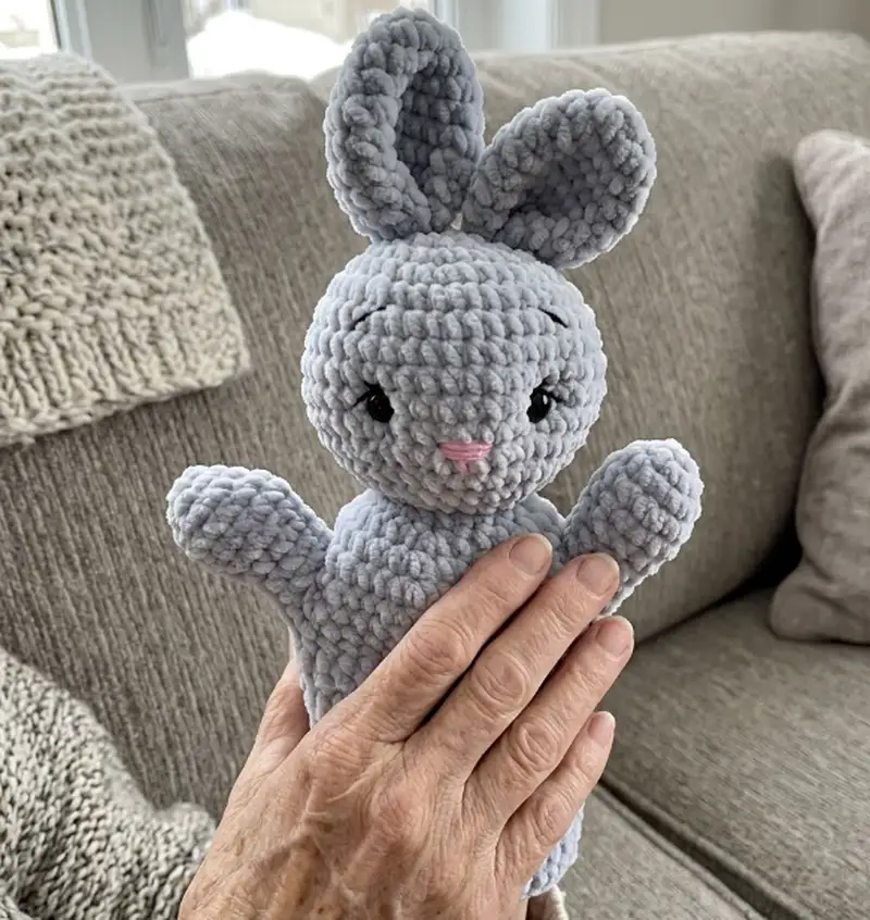 Complimentary Intermediate crochet pattern: Bunny Hand Puppet Amigurumi Pattern - Simple to follow guide