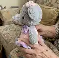 Nina the Plush Elephant Amigurumi Pattern step 3 - details and accessories