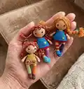 Miniature Pippi Amigurumi Pattern step 1 - construction progress