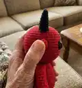 The Little Devil Amigurumi Pattern step 2 - assembly progress