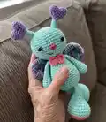 Blue the Butterfly Amigurumi Pattern step 1 - construction progress