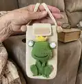 Frog Phone Pouch Pattern step 1 - construction progress