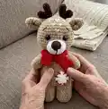 Deer Amigurumi Pattern step 1 - construction progress