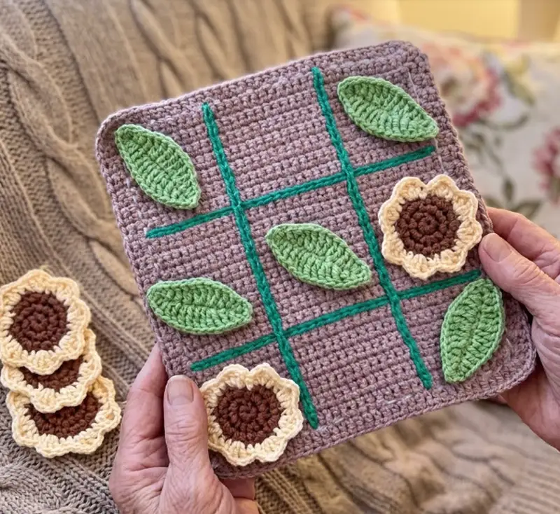 Complimentary Beginner Friendly crochet pattern: Tic-Tac-Toe Crochet Pattern - Simple to follow guide