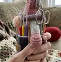 Gnome - organizer Amigurumi Pattern step 2 - assembly progress