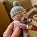 Grandma Amigurumi Pattern step 2 - assembly progress