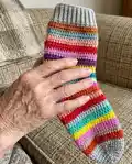 The Slip Rib Socks Pattern step 4 - final assembly and finishing