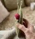 Cherry Babies Amigurumi Pattern step 2 - assembly progress