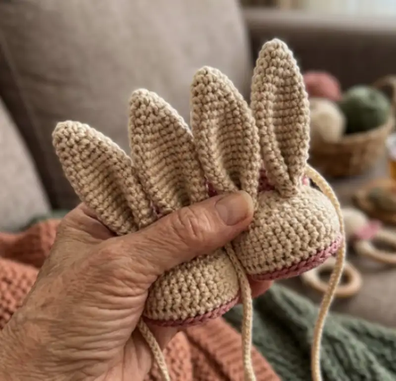 Complimentary Intermediate crochet pattern: Bunny Booties Pattern - Simple to follow guide