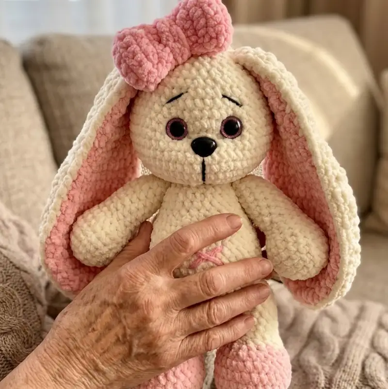Complimentary Intermediate crochet pattern: Bunny with Colorful Ears Amigurumi Pattern - Simple to follow guide