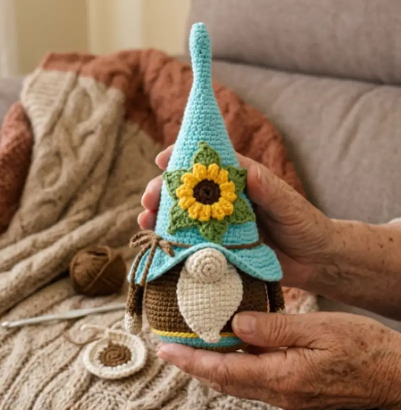 Complimentary Intermediate crochet pattern: Crochet Gnome Amigurumi Pattern - Simple to follow guide