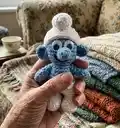 Smurf Amigurumi Pattern step 1 - construction progress