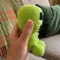 Creeper Amigurumi Pattern step 2 - assembly progress