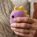Colourful Mini Dino Amigurumi Pattern step 3 - details and accessories