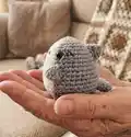 Sharkito the Polite Shark Amigurumi Pattern step 2 - assembly progress