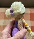 Princess Appliques Amigurumi Pattern step 2 - assembly progress