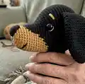 Yumi the Dachshund Bicolor Amigurumi Pattern step 3 - details and accessories
