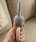 Rattle Bunny Amigurumi Pattern step 3 - details and accessories