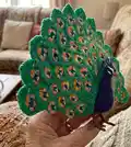 Peacock Amigurumi Pattern step 2 - assembly progress