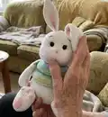 Bunny stacking toy Amigurumi Pattern step 1 - construction progress