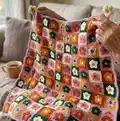 Field of Daisies Crochet Blanket Pattern step 4 - final assembly and finishing