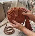 Round bag with t-shirt yarn Pattern step 1 - construction progress