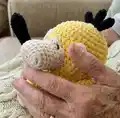 Psyduck Baby Amigurumi Pattern step 2 - assembly progress