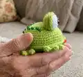 Little frog Amigurumi Pattern step 2 - assembly progress