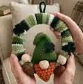 Lucky Gnome Wreath Amigurumi Pattern step 4 - final assembly and finishing