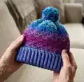 Stripy Shell Stitches Crochet Hat Pattern step 2 - assembly progress