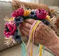 Floral headband Pattern step 4 - final assembly and finishing