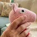 Peppa Pig Amigurumi Pattern step 3 - details and accessories