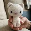 Kitty The little white kitten Amigurumi Pattern step 1 - construction progress