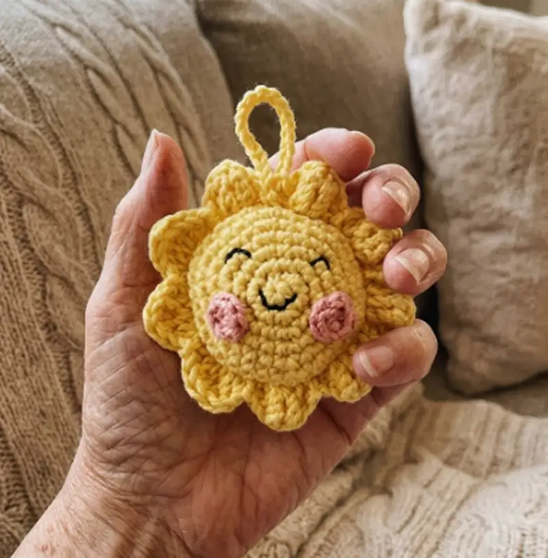 Complimentary Beginner Friendly crochet pattern: Sun & Rainbow Key Chains Amigurumi Pattern - Simple to follow guide