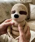 Sloth Stacking Toy Amigurumi Pattern step 1 - construction progress