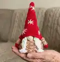 Festive Gnomes Amigurumi Pattern step 1 - construction progress