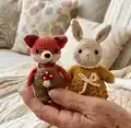 Victor Fox & Anna Bunny Amigurumi Pattern step 4 - final assembly and finishing