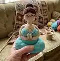 Yogi Girl Amigurumi Pattern step 4 - final assembly and finishing
