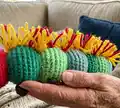 A Hairy Caterpillar Amigurumi Pattern step 3 - details and accessories