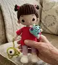 Doll Boo Amigurumi Pattern step 1 - construction progress
