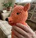Fox Hand Puppet Amigurumi Pattern step 3 - details and accessories