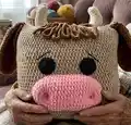 Pillow-bull Amigurumi Pattern step 1 - construction progress