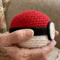 Pokeball Amigurumi Pattern step 2 - assembly progress