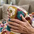 Field of Daisies Crochet Blanket Pattern step 2 - assembly progress