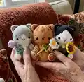 The cats and flowers Amigurumi Pattern step 4 - final assembly and finishing